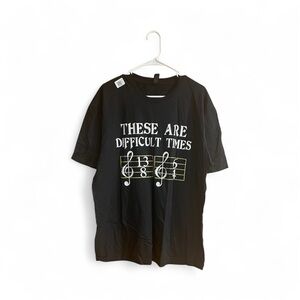 NWT Gildan Black Music T-Shirt Men or Women’s Size XL